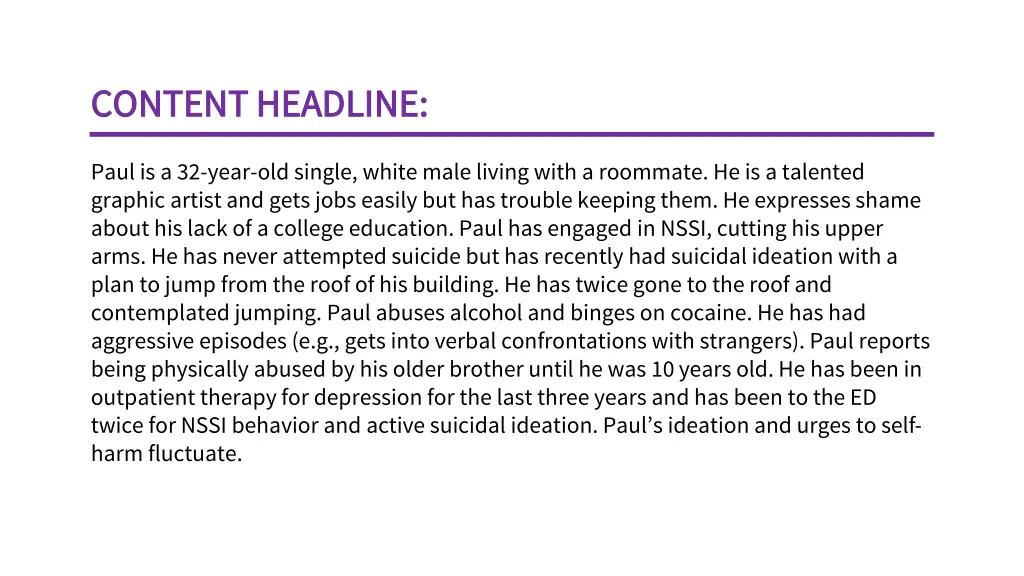 content headline content headline 3