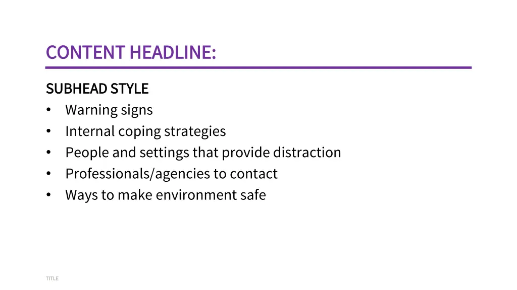 content headline content headline 4