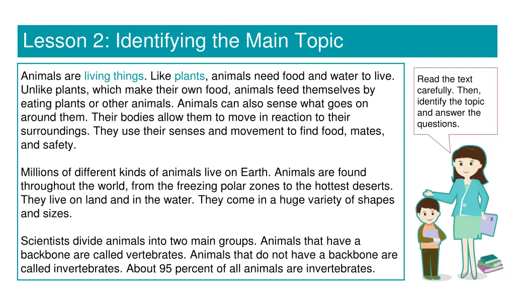 lesson 2 identifying the main topic 3
