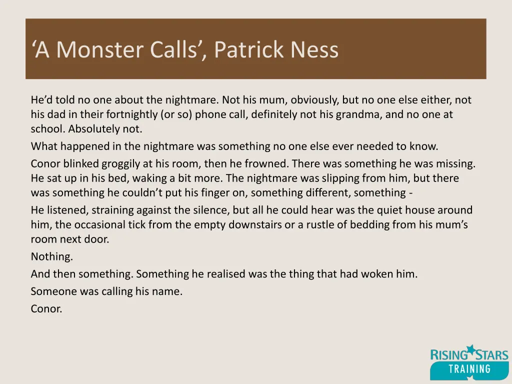 a monster calls patrick ness