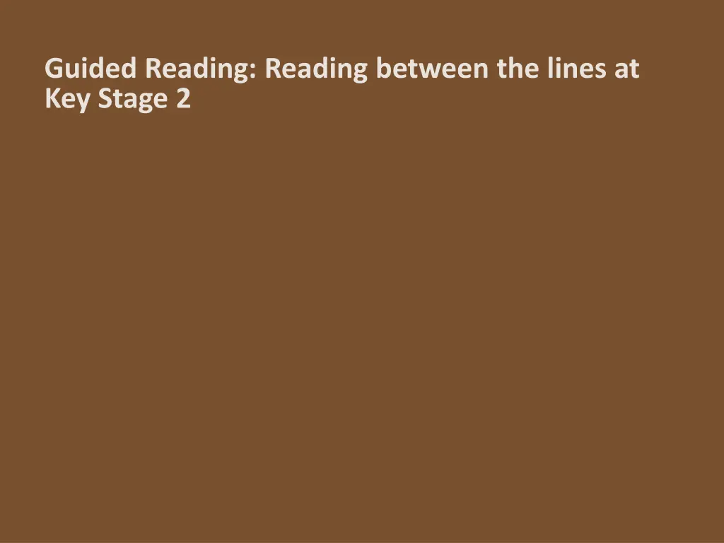 guided reading reading between the lines
