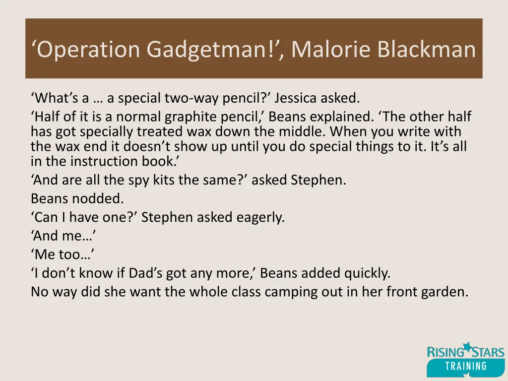 operation gadgetman malorie blackman