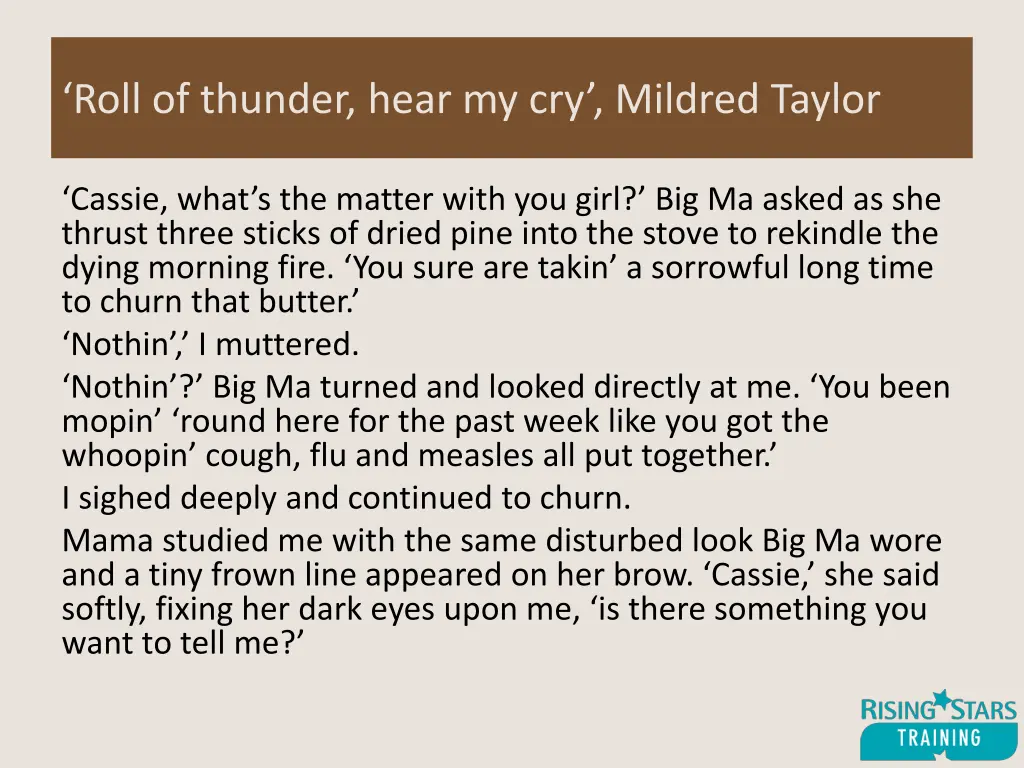 roll of thunder hear my cry mildred taylor 1