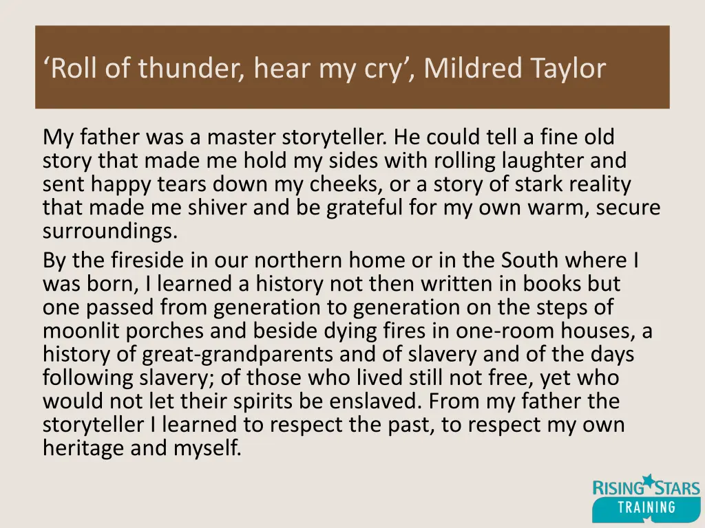 roll of thunder hear my cry mildred taylor