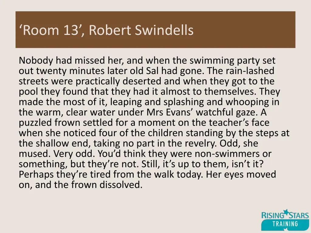 room 13 robert swindells