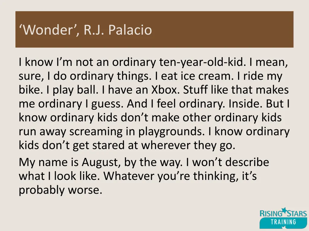 wonder r j palacio