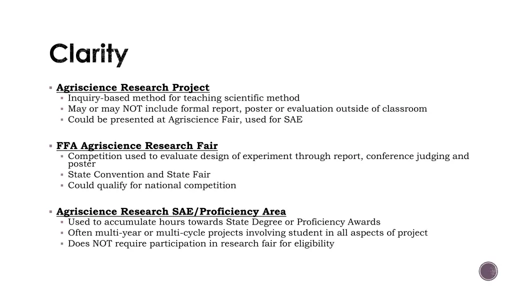 agriscience research project inquiry based method