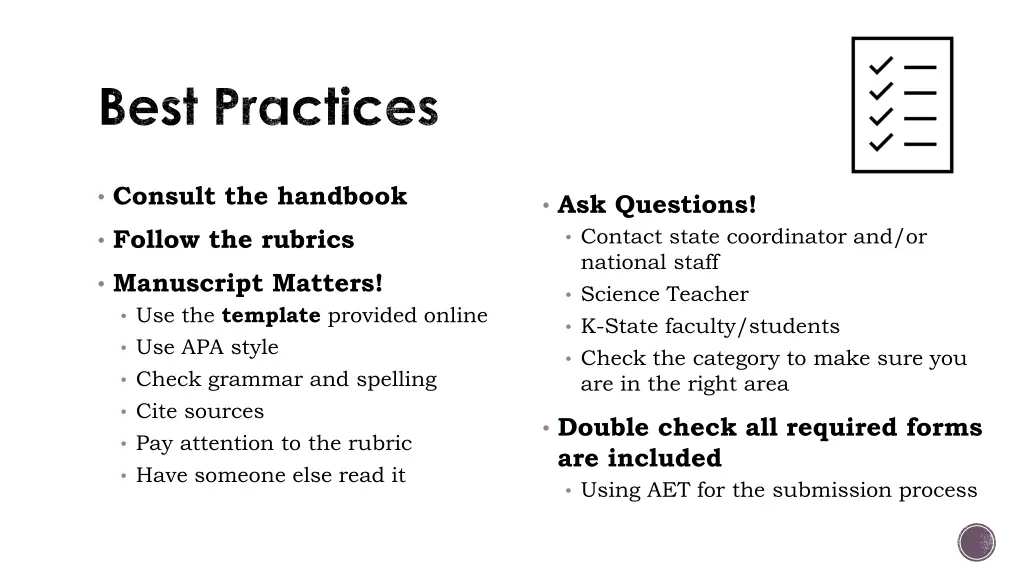 consult the handbook