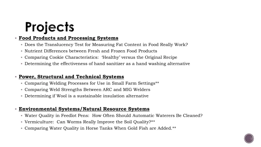 food products and processing systems does