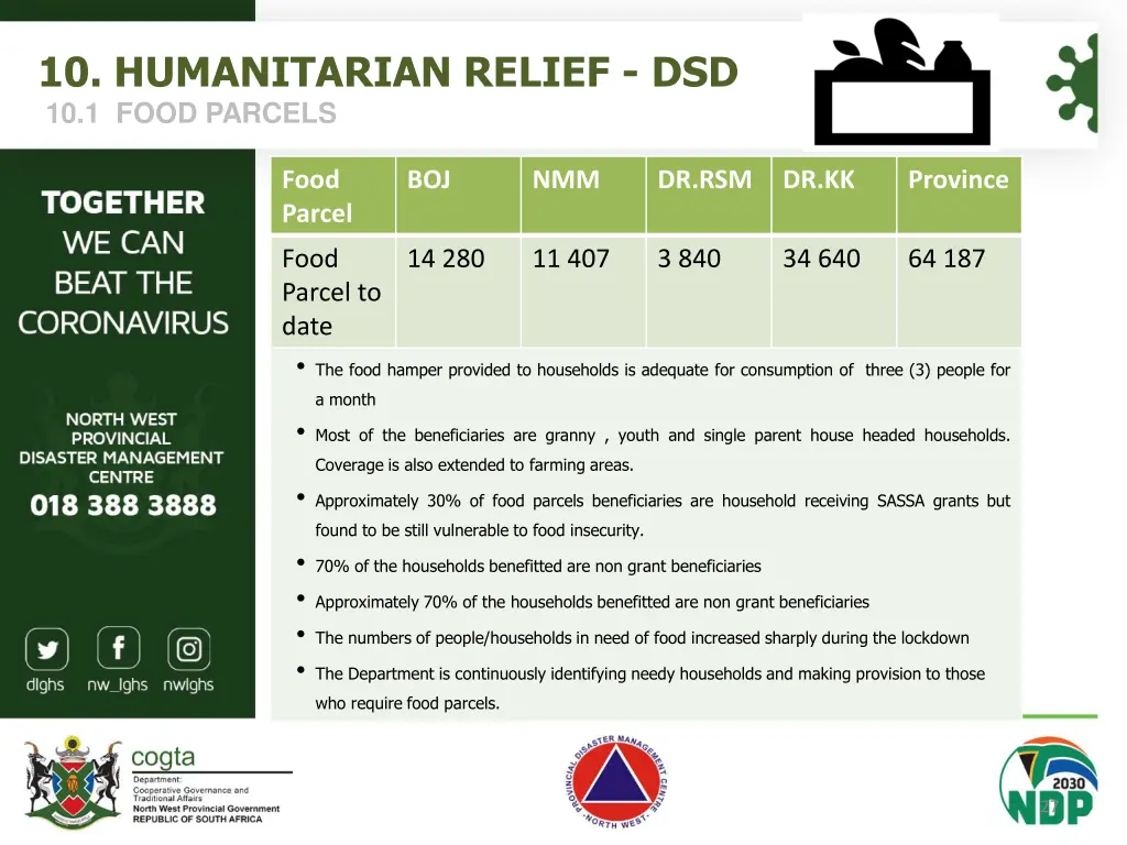 10 humanitarian relief dsd 10 1 food parcels