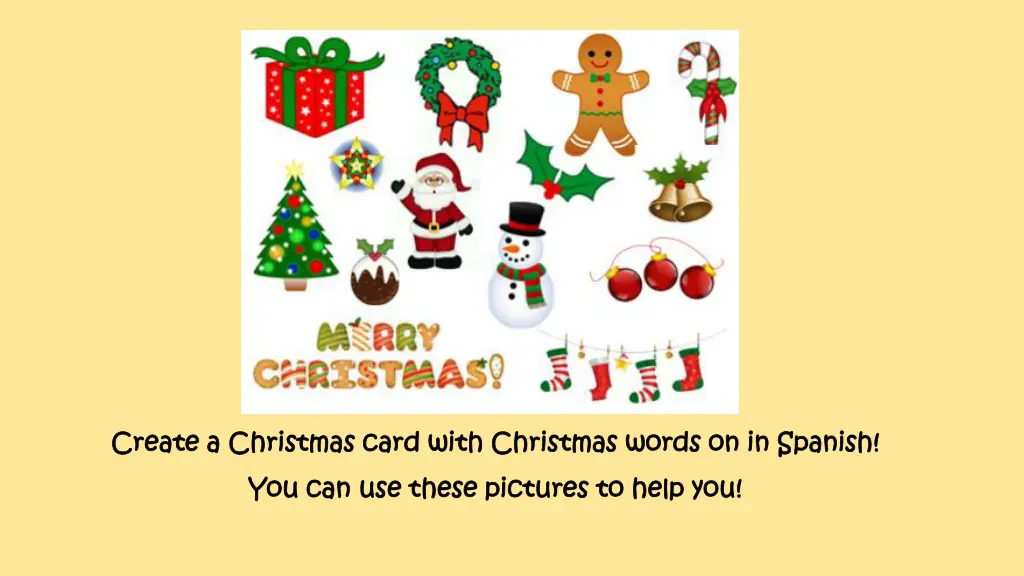 create a christmas card with christmas words