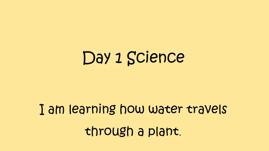 day 1 science