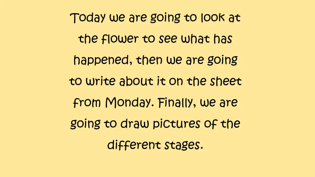 today we are going to look at the flower