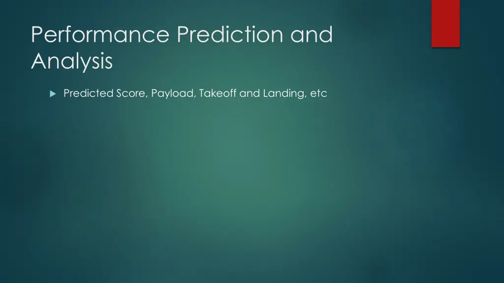 performance prediction and analysis