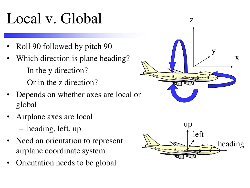 local v global