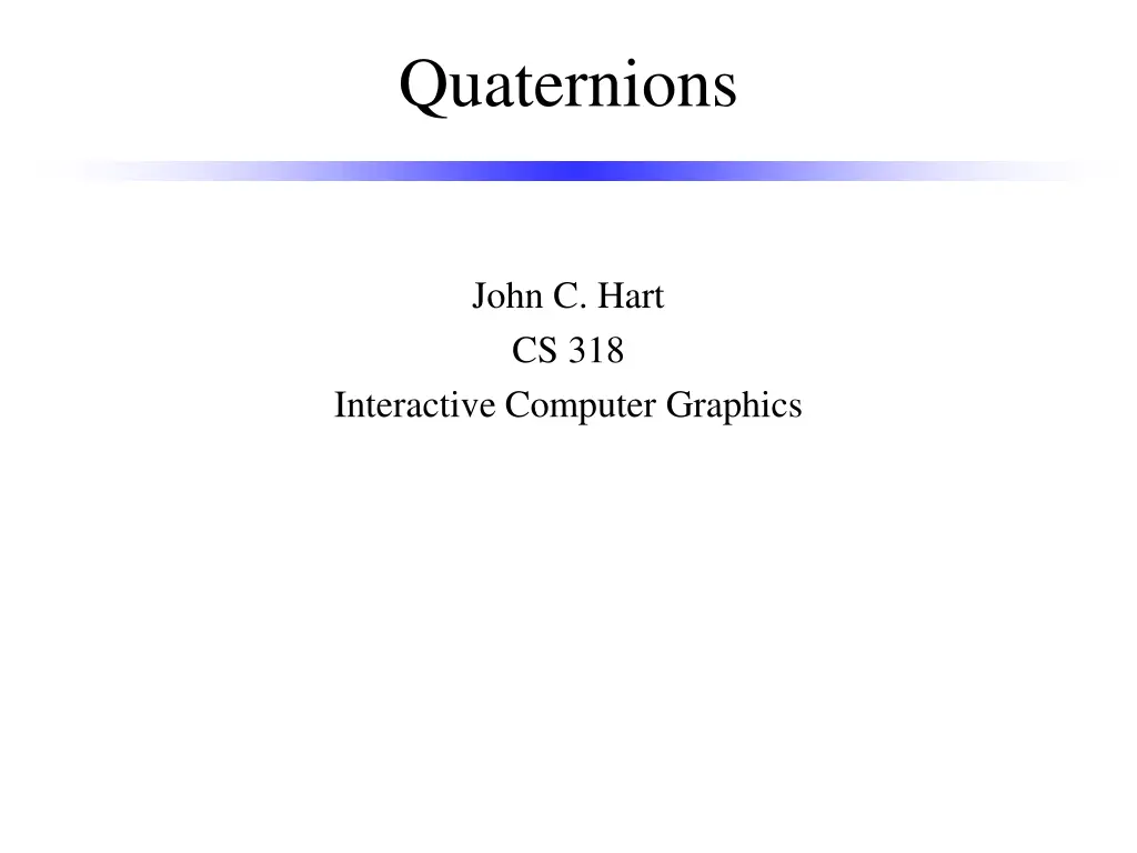 quaternions