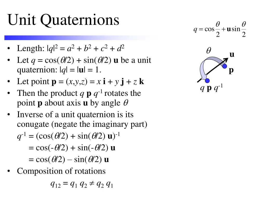 unit quaternions