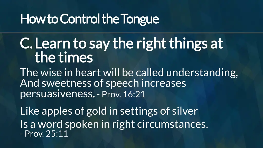 how to control the tongue how to control 2