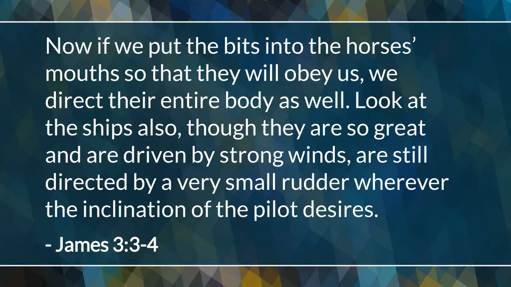 now if we put the bits into the horses mouths