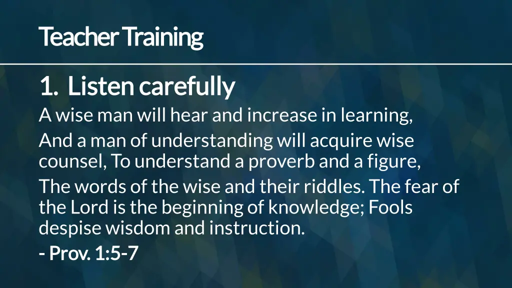 teacher training teacher training