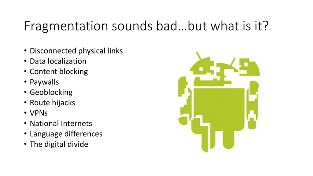 fragmentation sounds bad but what is it