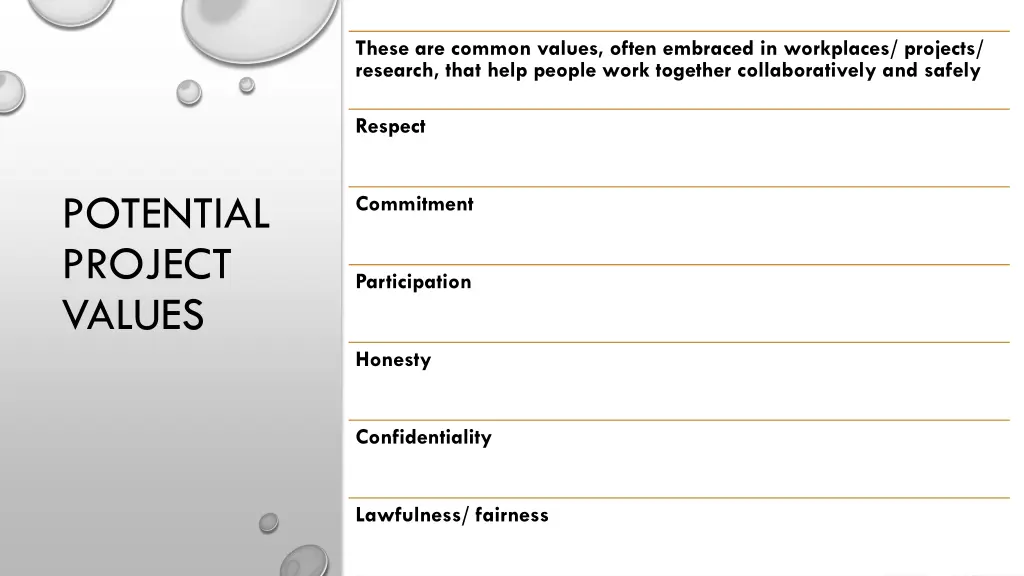 these are common values often embraced