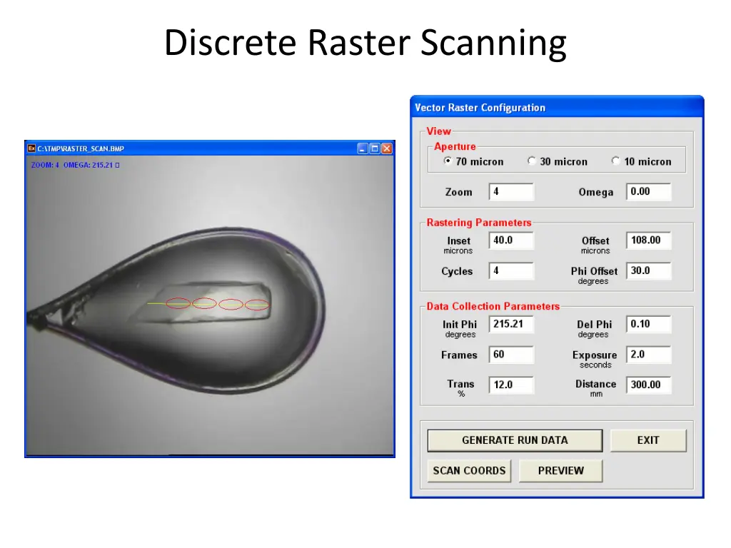 discrete raster scanning