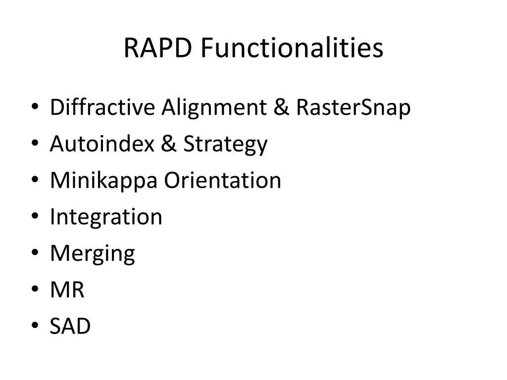 rapd functionalities 2
