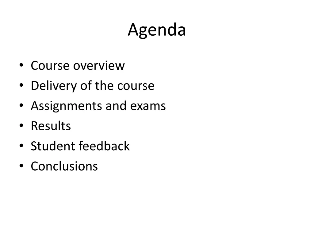 agenda