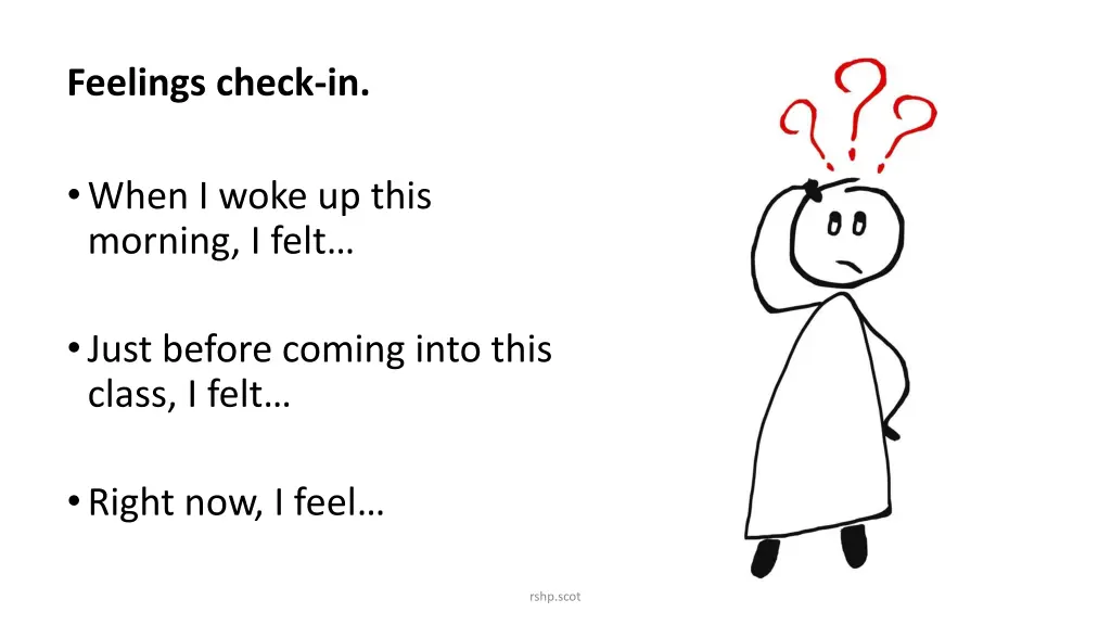 feelings check in