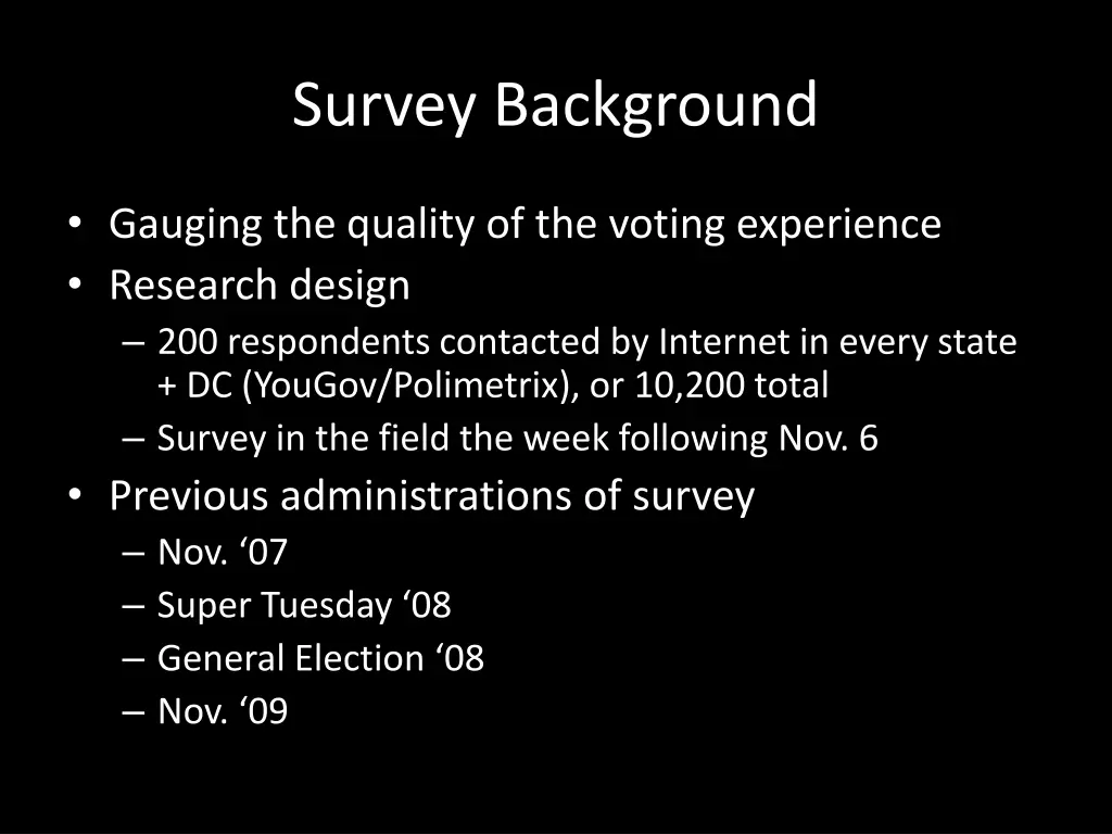 survey background