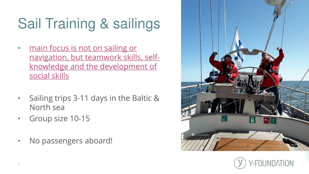 sail training sailings
