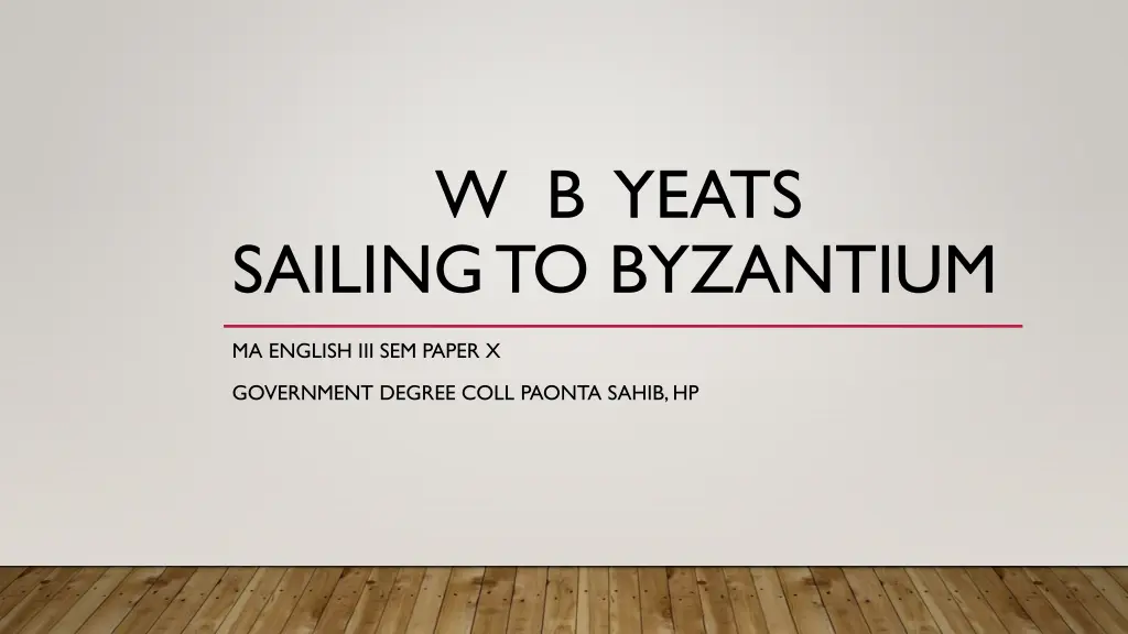 w b yeats