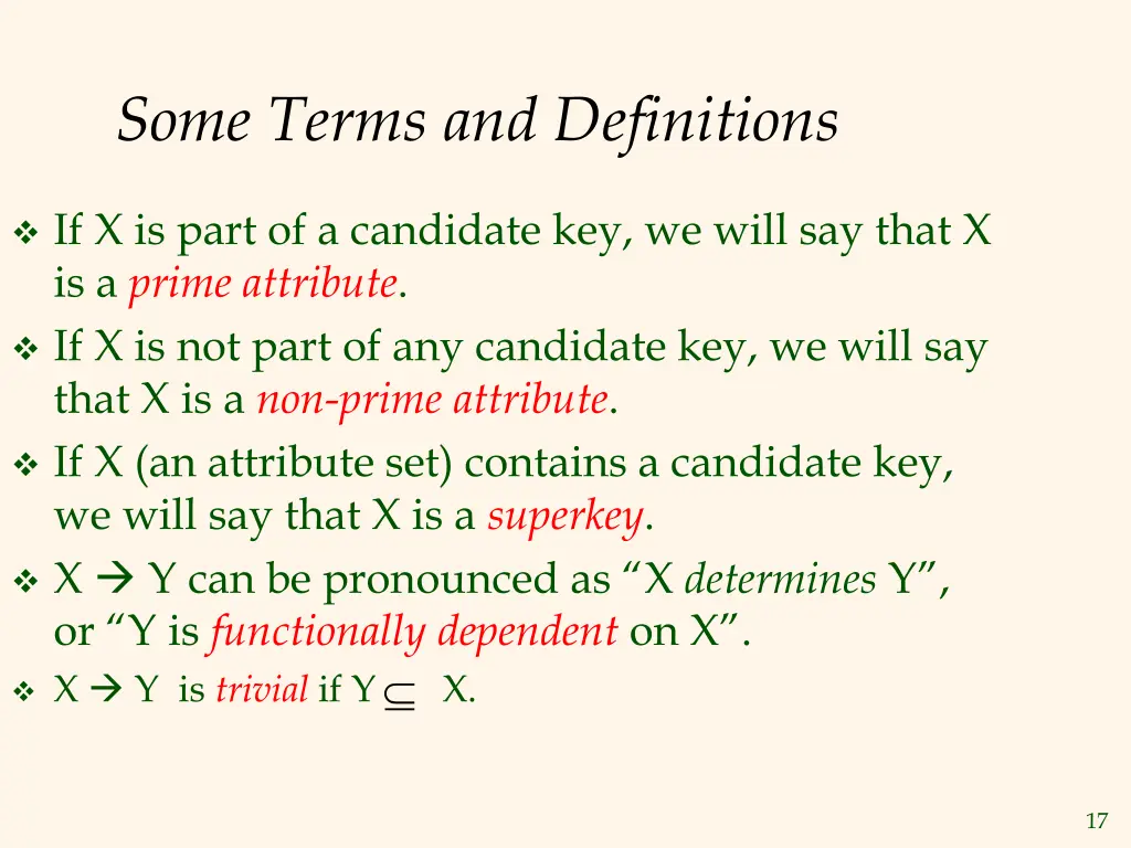 some terms and definitions