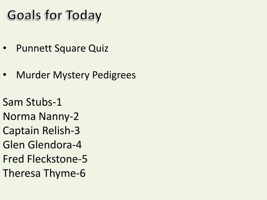 punnett square quiz