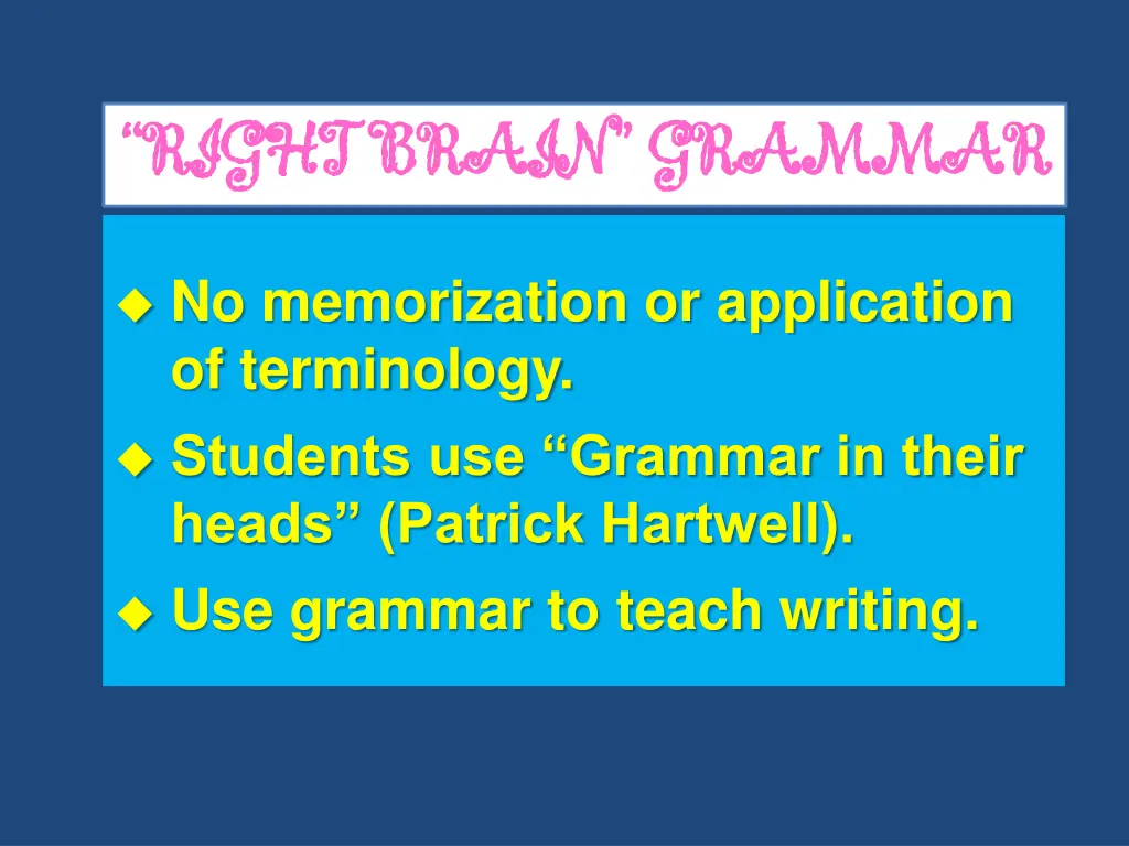 right right brain grammar brain grammar