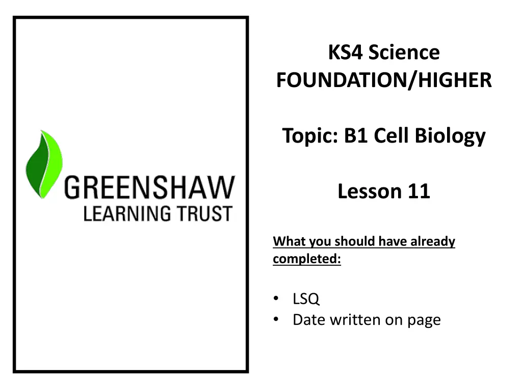 ks4 science foundation higher