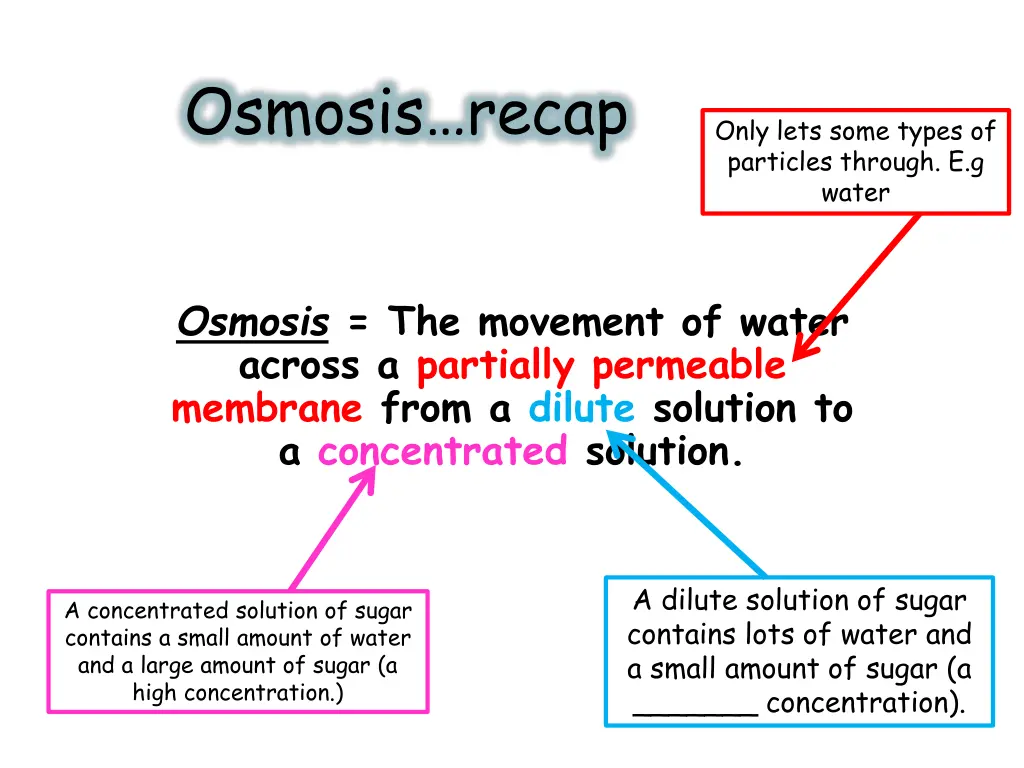 osmosis recap