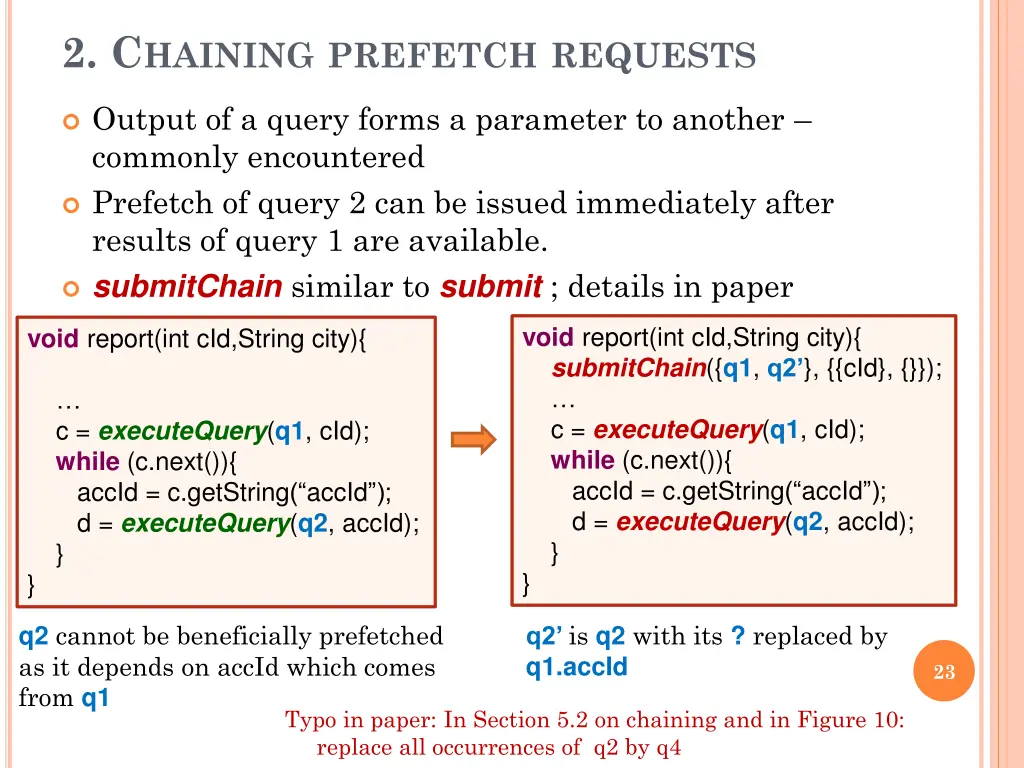 2 c haining prefetch requests