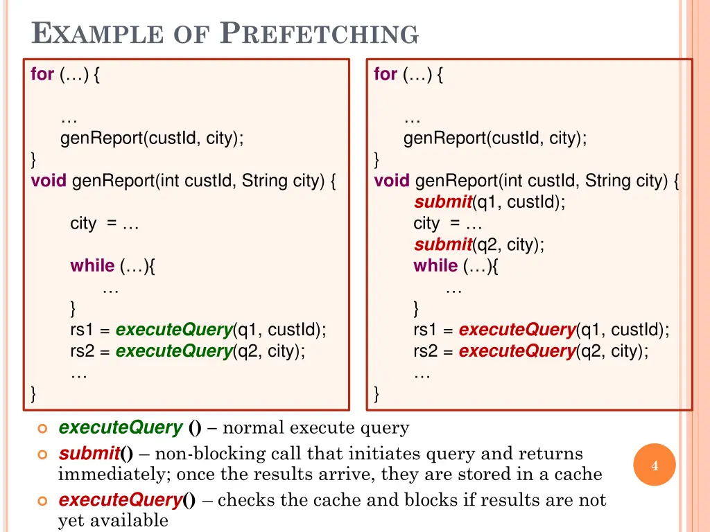 e xample of p refetching