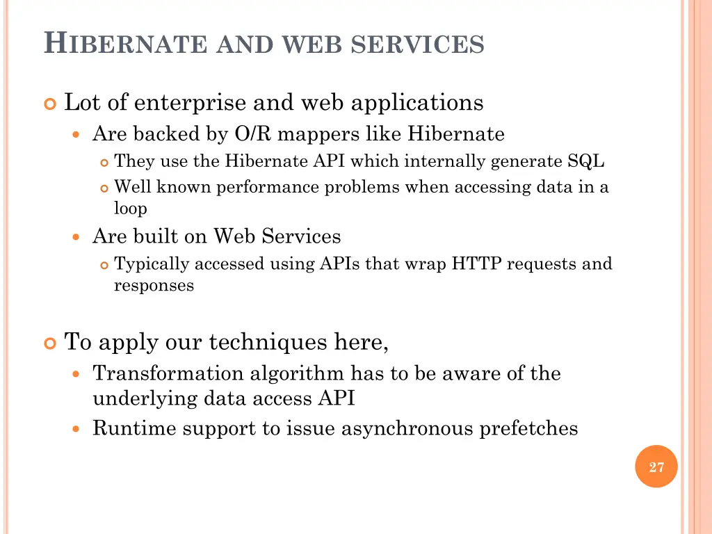 h ibernate and web services