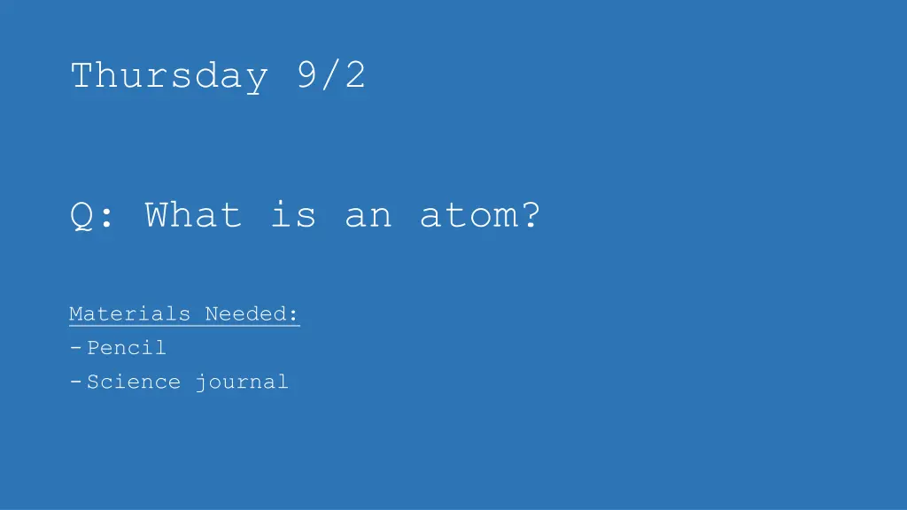 thursday 9 2