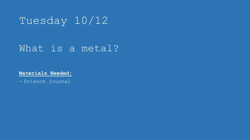 tuesday 10 12