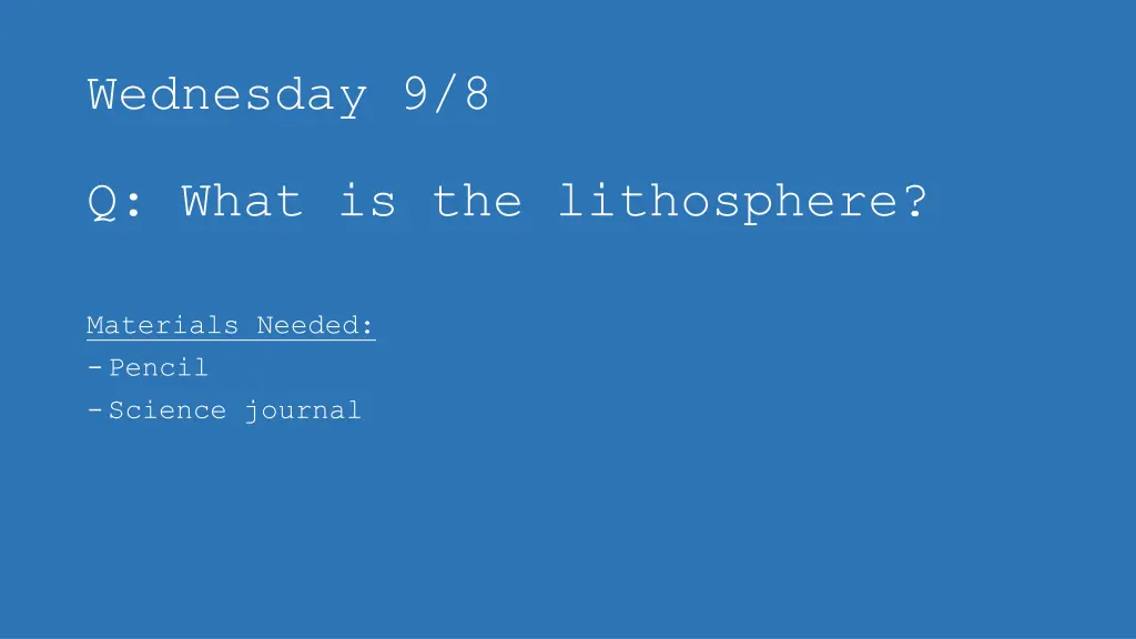 wednesday 9 8