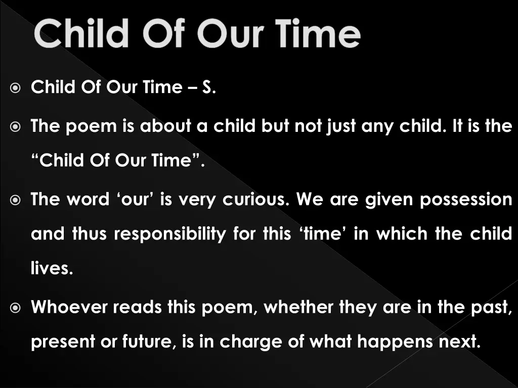 child of our time s
