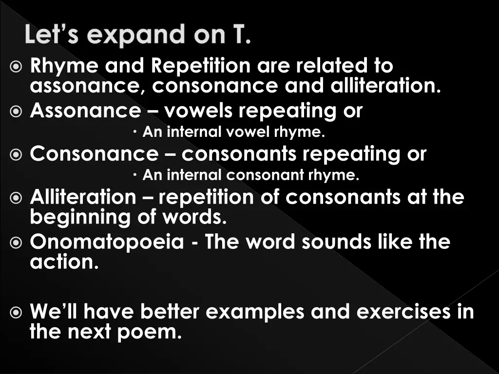 rhyme and repetition are related to assonance