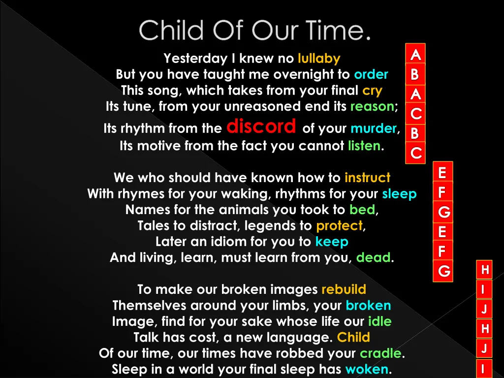 yesterday i knew no lullaby but you have taught 17