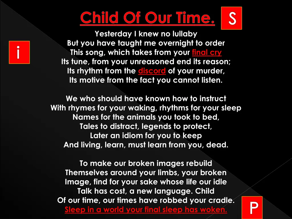 yesterday i knew no lullaby but you have taught 3