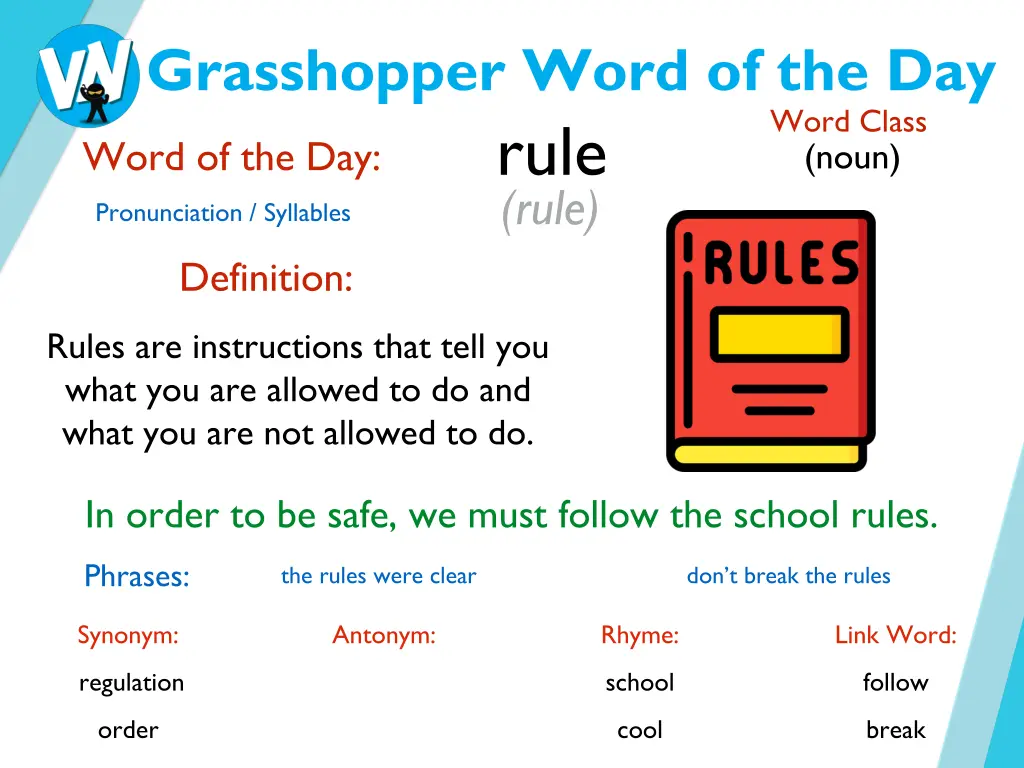 grasshopper word of the day rule rule