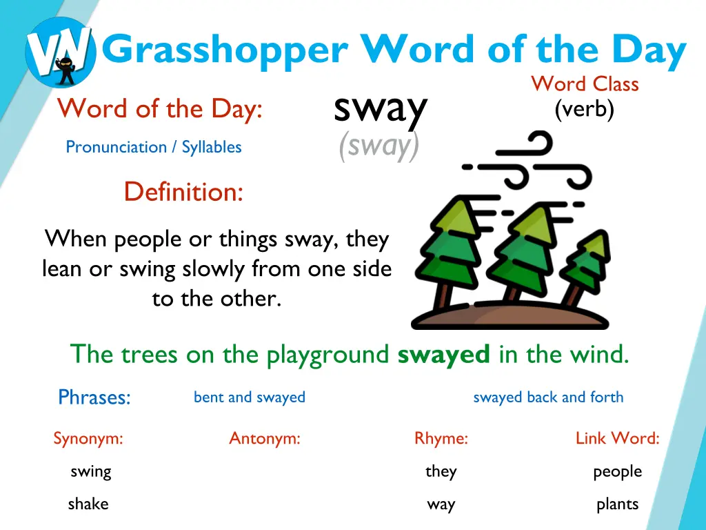 grasshopper word of the day sway sway